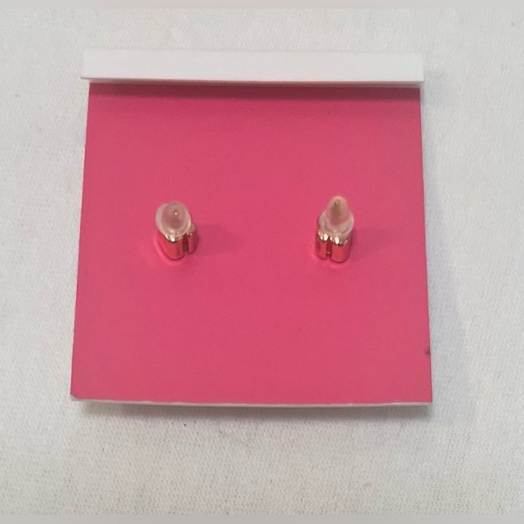 NWOT NWT Kate Spade Precious Pansy Pearl Flower Stud Earrings Rose Gold - Picture 3 of 4